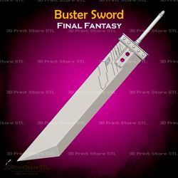 Buster Sword Cosplay Final Fantasy Remake - STL File 3D print model