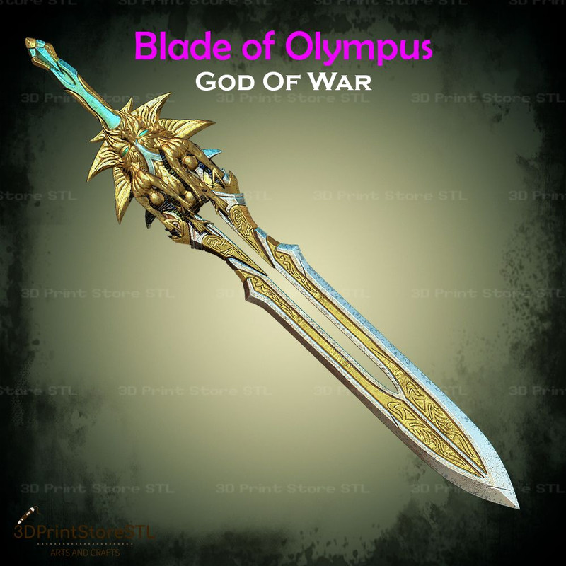 Blade Of Olympus Cosplay God Of War STL File 3D Print Model 1