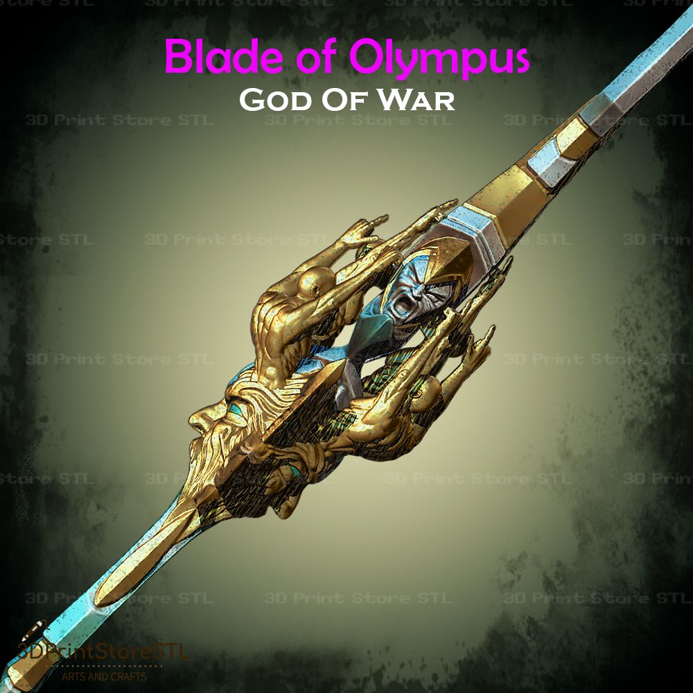 Blade Of Olympus Cosplay God Of War STL File 3D Print Model 3