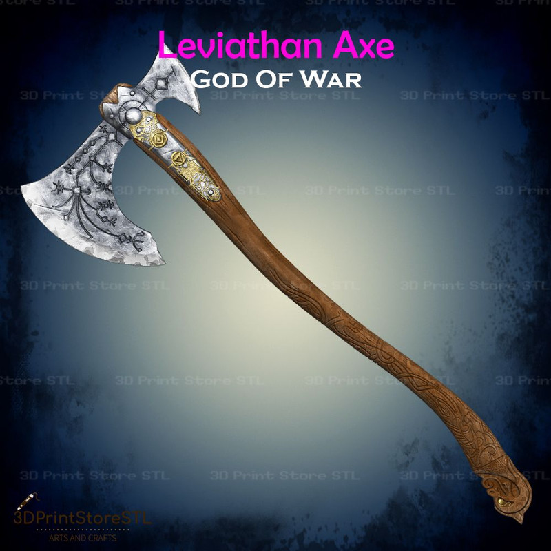 Leviathan Axe Cosplay God Of War STL File 3D Print Model 0
