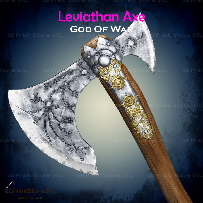 Leviathan Axe Cosplay God Of War STL File 3D Print Model 1