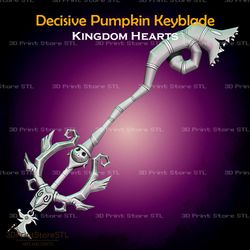 decisive pumpkin keyblade cosplay kingdom hearts - stl file 3d print model