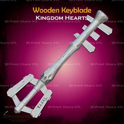 wooden keyblade cosplay kingdom hearts - stl file 3d print model