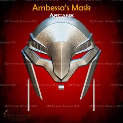 ambessa mask cosplay arcane - stl file 3d print model