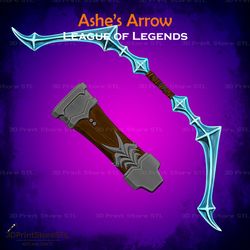 ashe bow cosplay league of legends - stl file 3d print model