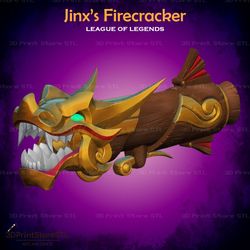 fishbones firecracker cosplay league of legends - stl file 3d print model