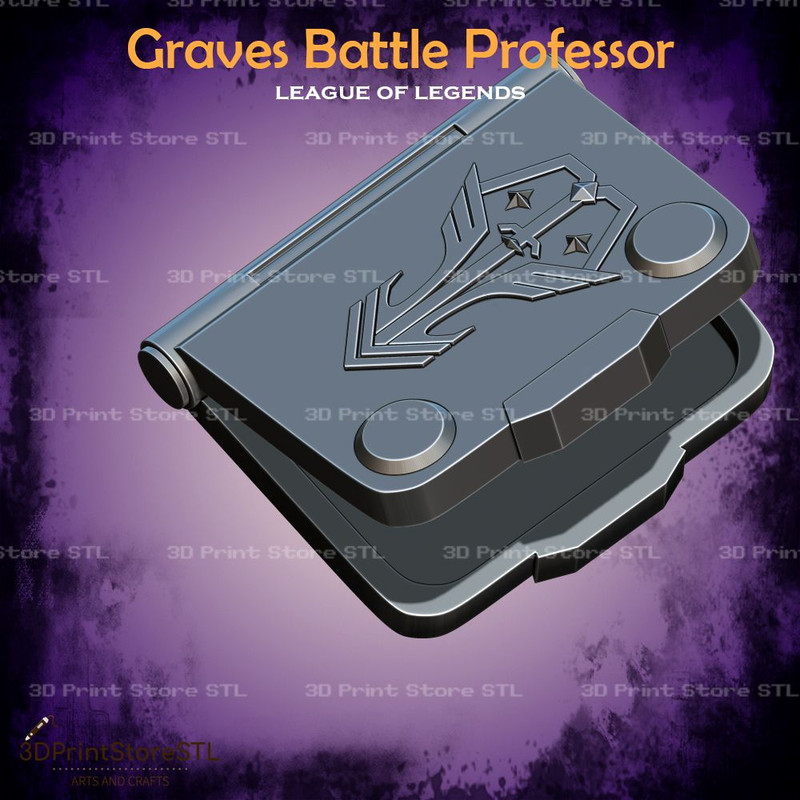 Graves Battle Professor Cosplay League Of Legends STL File 3D Print Model 2