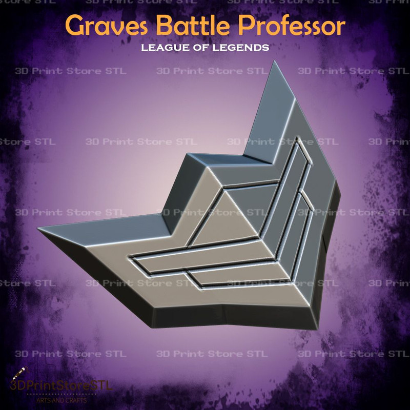 Graves Battle Professor Cosplay League Of Legends STL File 3D Print Model 3