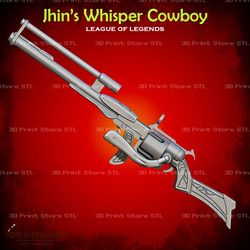high noon whisper cowboy cosplay league of legends - stl file 3d print model