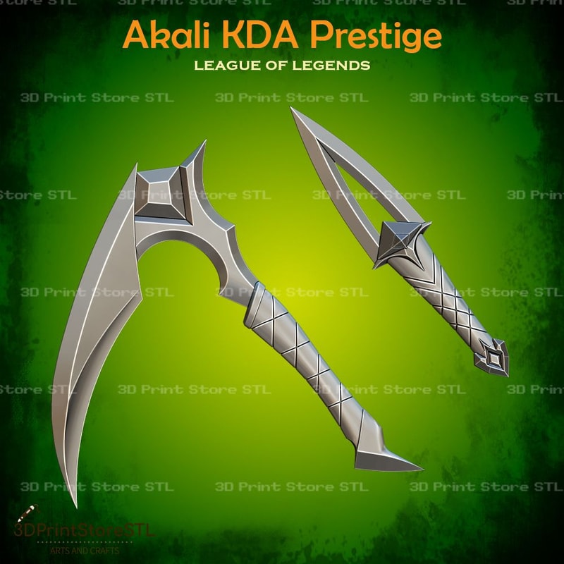 Kali KDA Prestige Cosplay League Of Legends STL File 3D Print Model 0