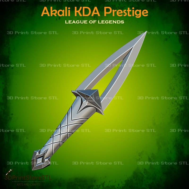 Kali KDA Prestige Cosplay League Of Legends STL File 3D Print Model 2