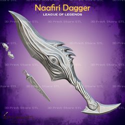 naafiri dagger cosplay league of legends - stl file 3d print model