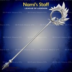 nami staff cosplay league of legends - stl file 3d print model