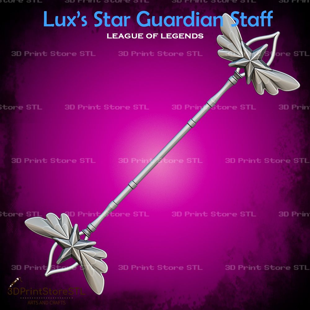 Lux Star Guardian Staff Cosplay League Of Legends STL File 3D Print Model 0