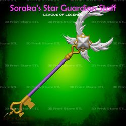 sorakan star guardian cosplay league of legends - stl file 3d print model
