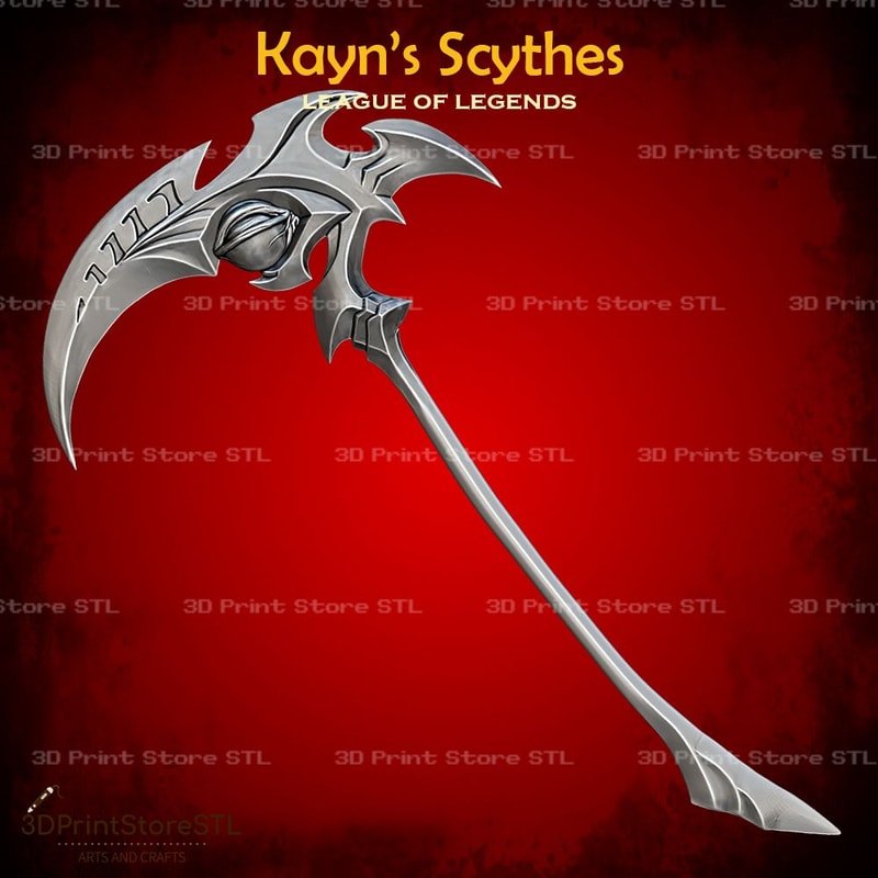 Kayn Scythes Cosplay League Of Legends STL File 3D Print Model 0