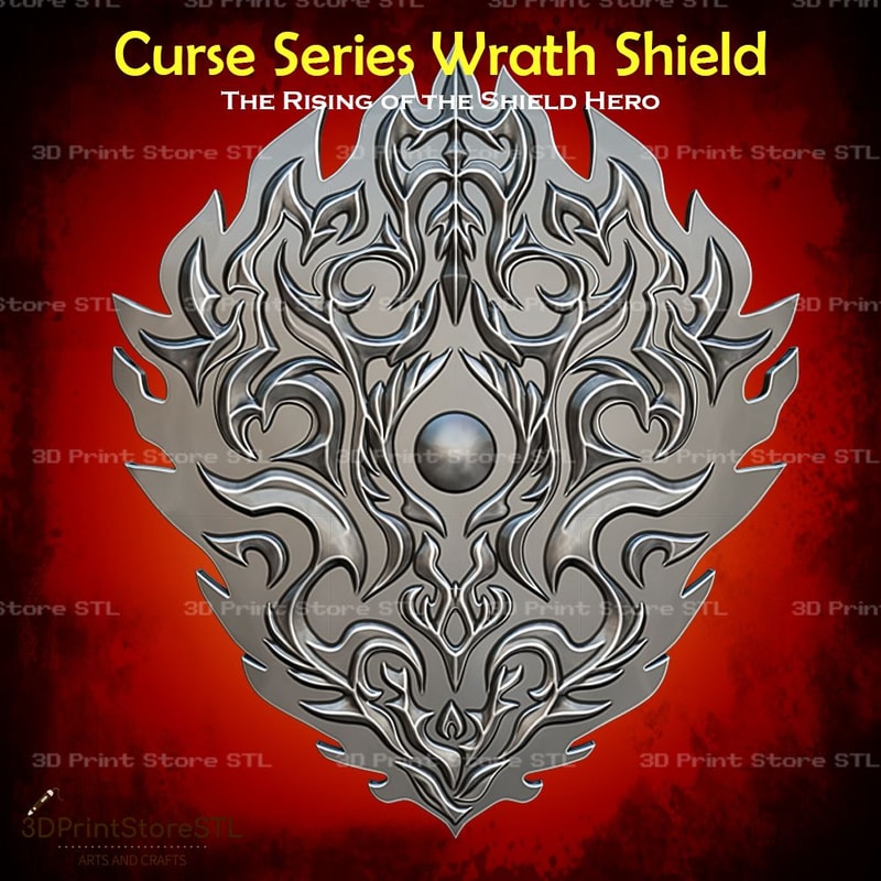 Curse Series ShieldThe Rising Of The Shield Hero STL File 3D Print Model 0