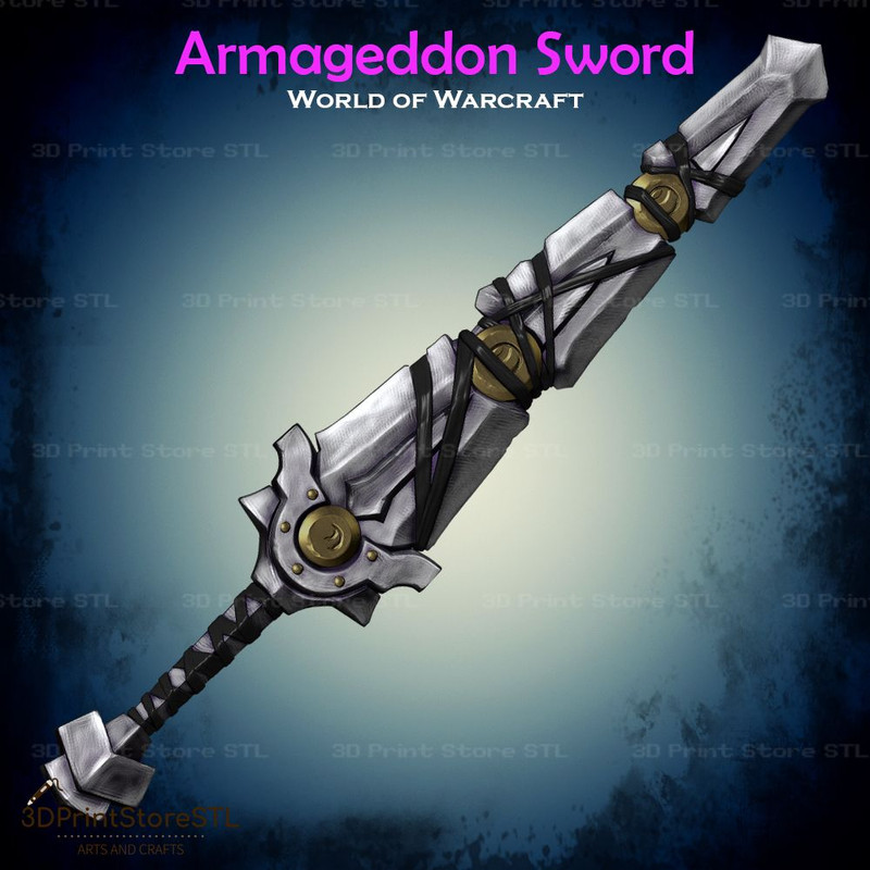 Armageddon Sword Cosplay World Of Warcraft  STL File 3D Print Model 0