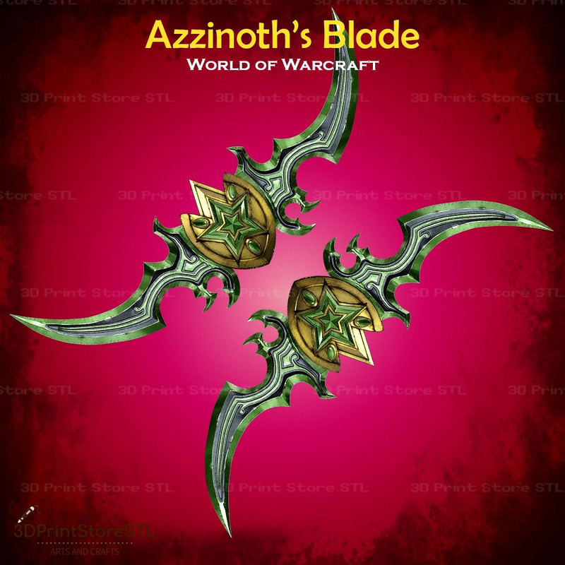 Blade Of Azzinoth Cosplay Warcraft  STL File 3D Print Model 0