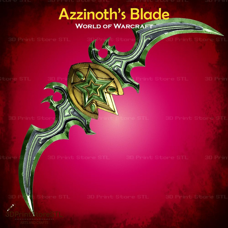 Blade Of Azzinoth Cosplay Warcraft  STL File 3D Print Model 1