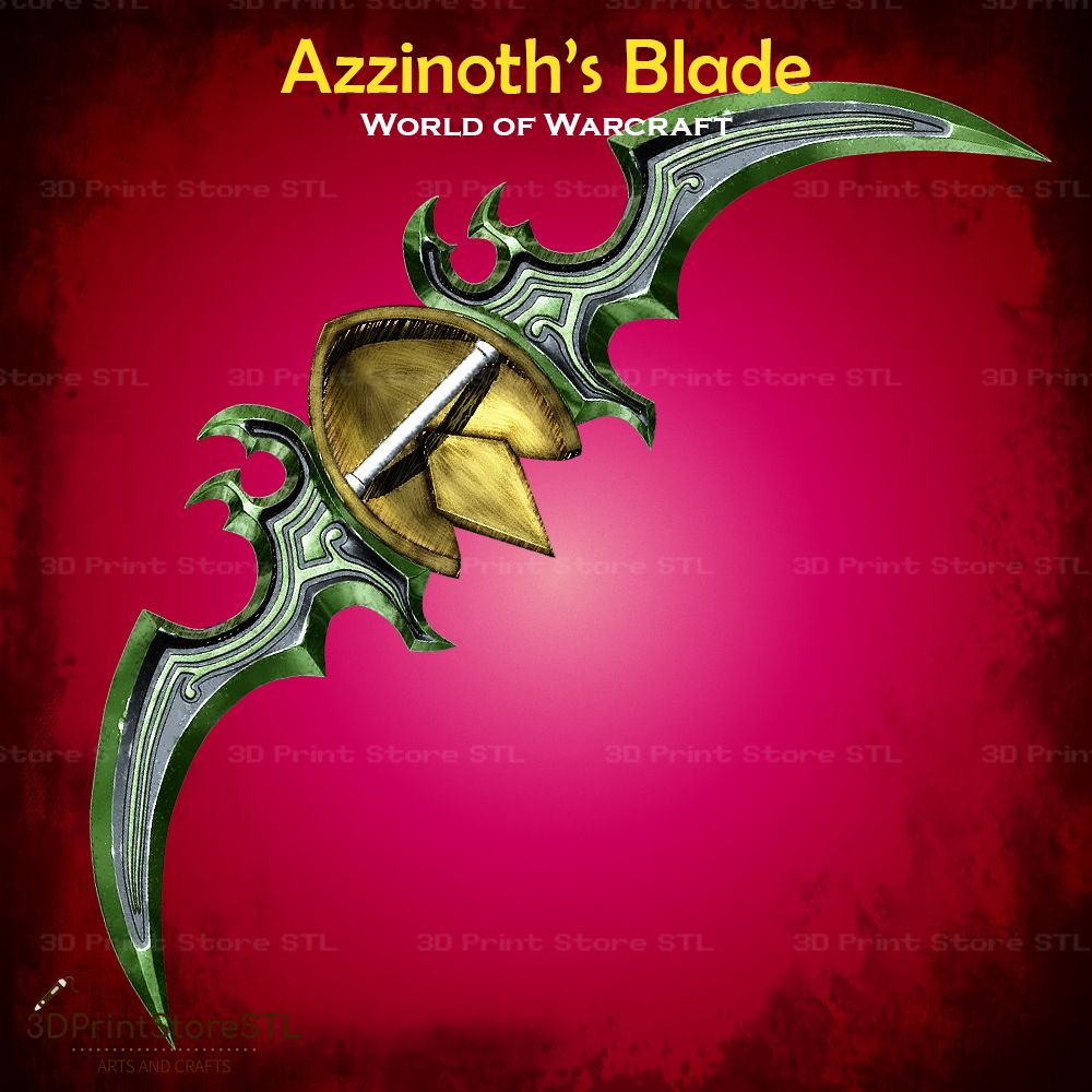 Blade Of Azzinoth Cosplay Warcraft  STL File 3D Print Model 2