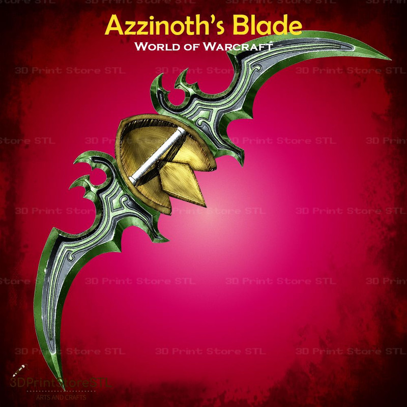 Blade Of Azzinoth Cosplay Warcraft  STL File 3D Print Model 2