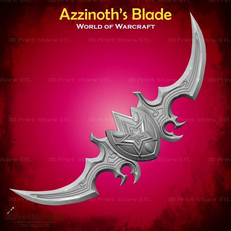 Blade Of Azzinoth Cosplay Warcraft  STL File 3D Print Model 3