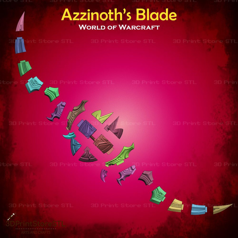 Blade Of Azzinoth Cosplay Warcraft  STL File 3D Print Model 4