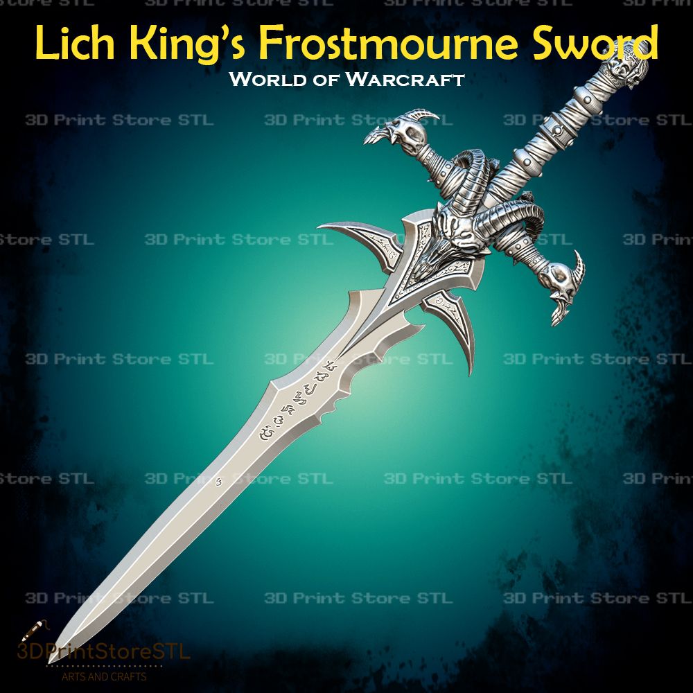 Lich King Frostmourne Cosplay World Of Warcraft STL File 0