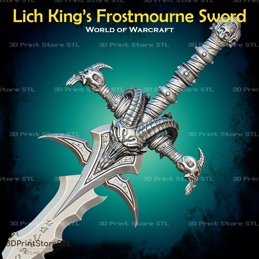 Lich King Frostmourne Cosplay World Of Warcraft STL File 1