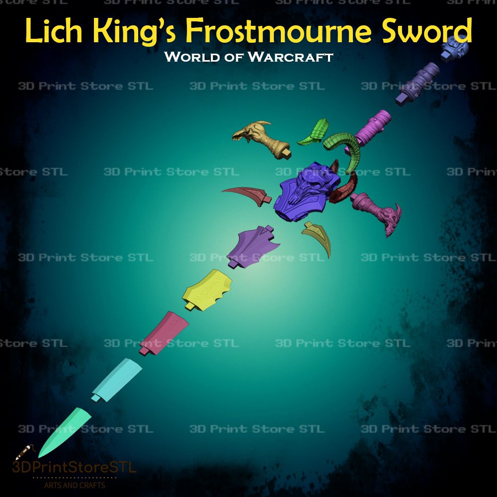 Lich King Frostmourne Cosplay World Of Warcraft STL File 3
