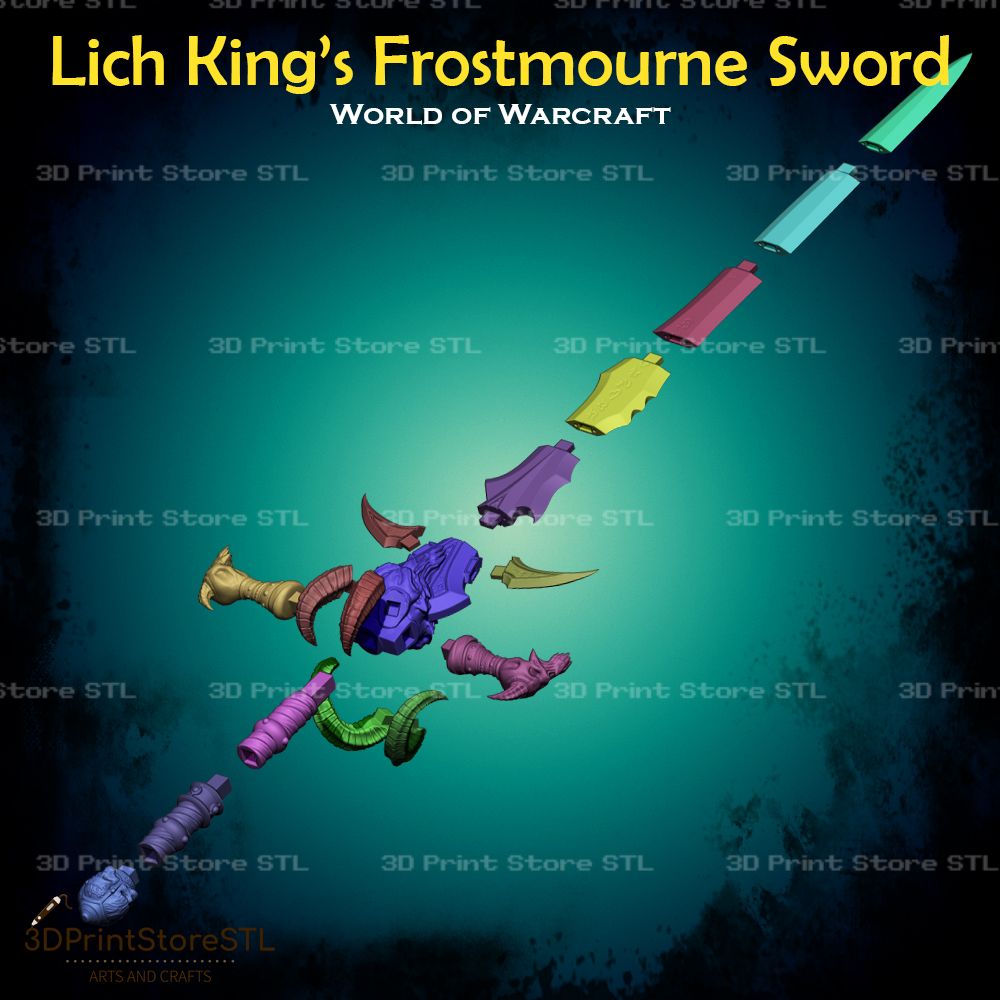 Lich King Frostmourne Cosplay World Of Warcraft STL File 4