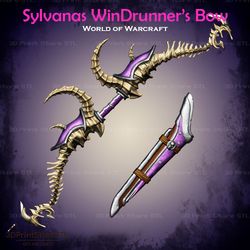 sylvanas windrunner bow cosplay world of warcraft - stl file 3d print model