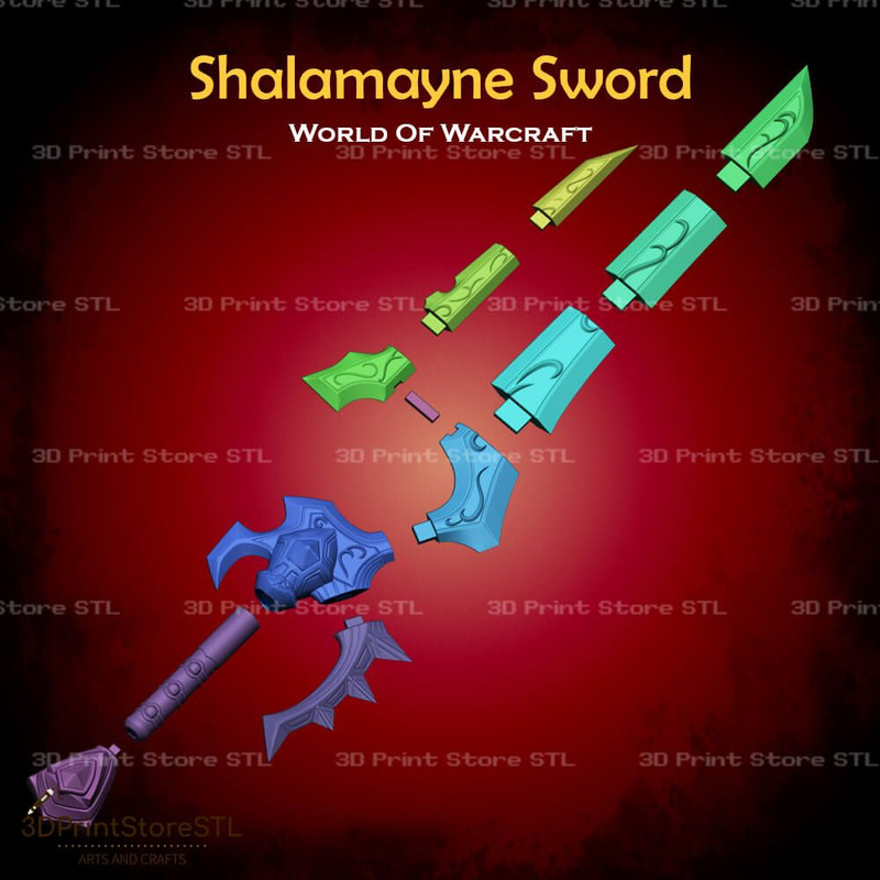 Shalamayne Sword Cosplay World Of Warcraft  STL File 3
