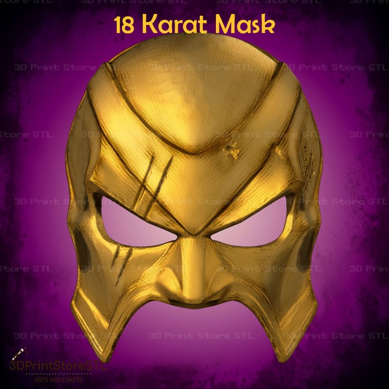18 Karat Mask For Cosplay STL File 3D Print Model 0