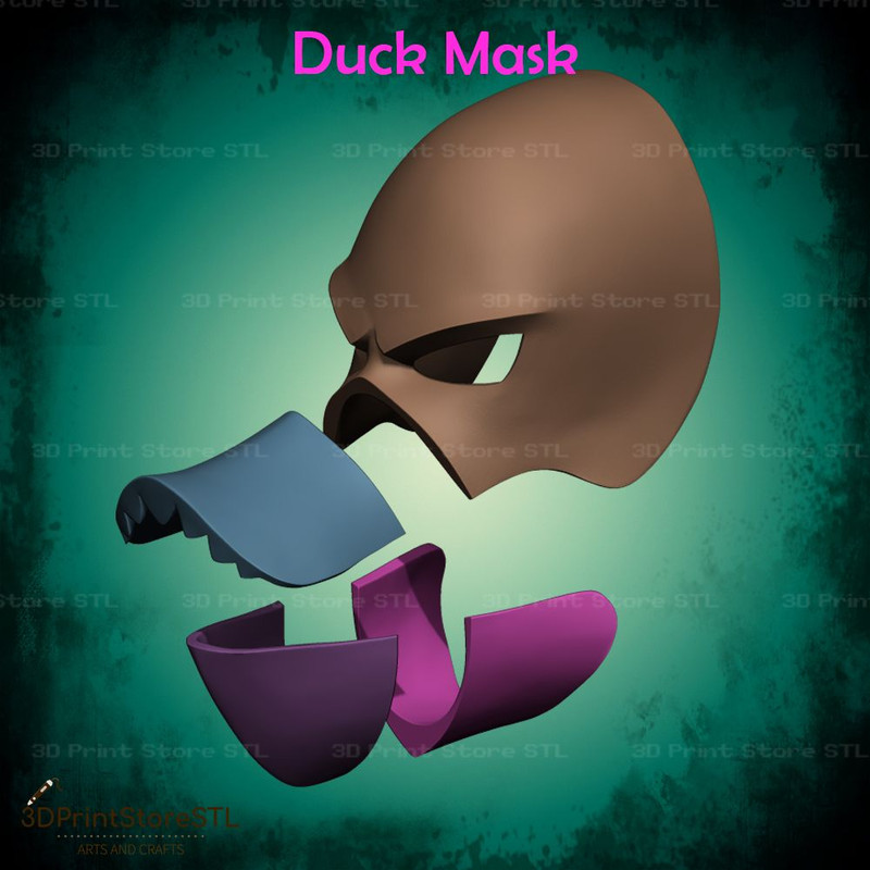 Duck Mask Cosplay Halloween Fan Art 3D Print Model 5