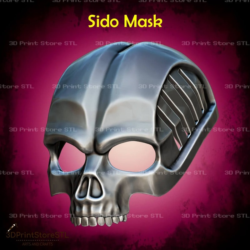 Sido Mask For Cosplay STL File 3D Print Model 0
