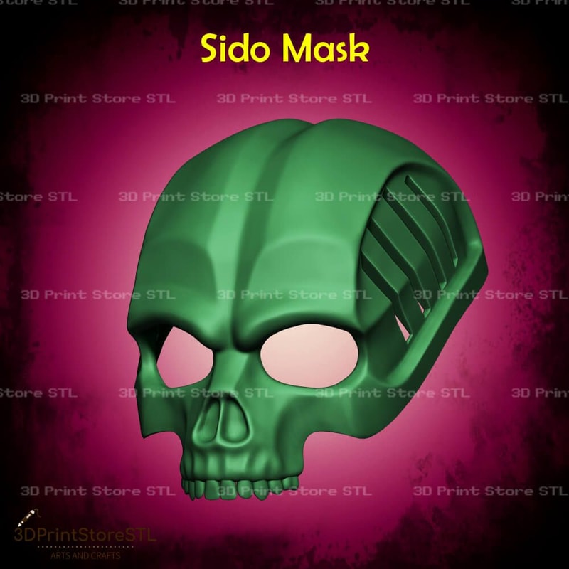 Sido Mask For Cosplay STL File 3D Print Model 4
