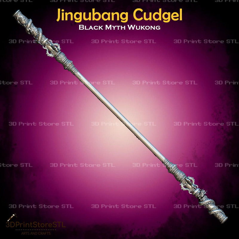 Jingubang Cudgel Cosplay Black Myth Wukong STL File 3D Print Model 1