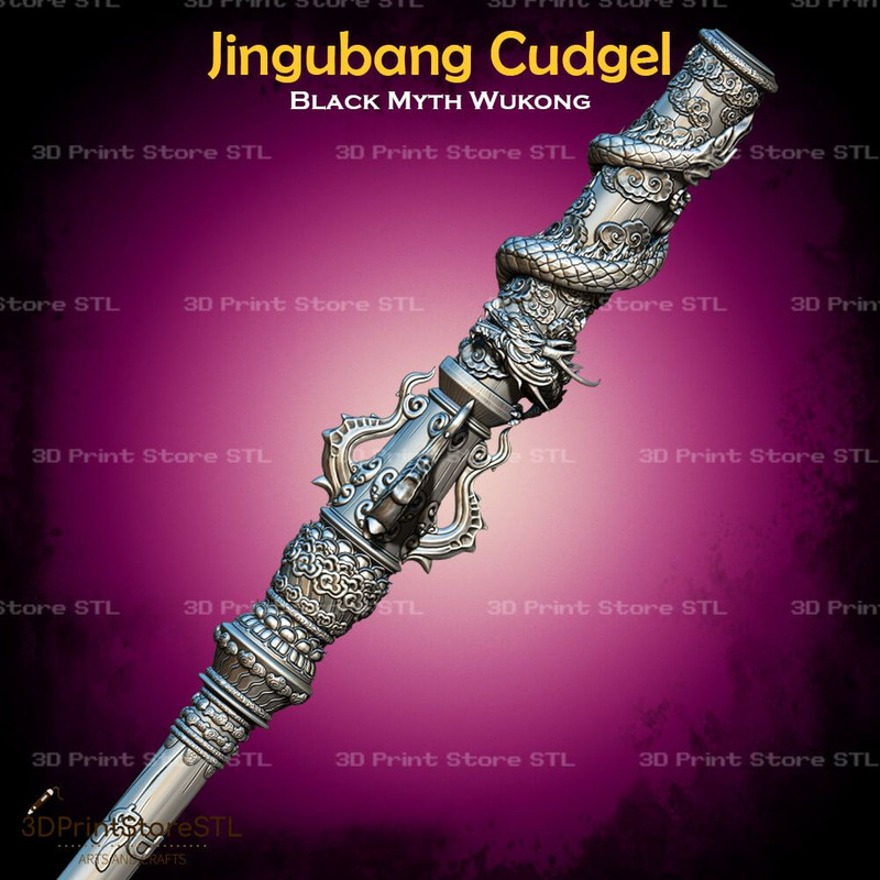 Jingubang Cudgel Cosplay Black Myth Wukong STL File 3D Print Model 2