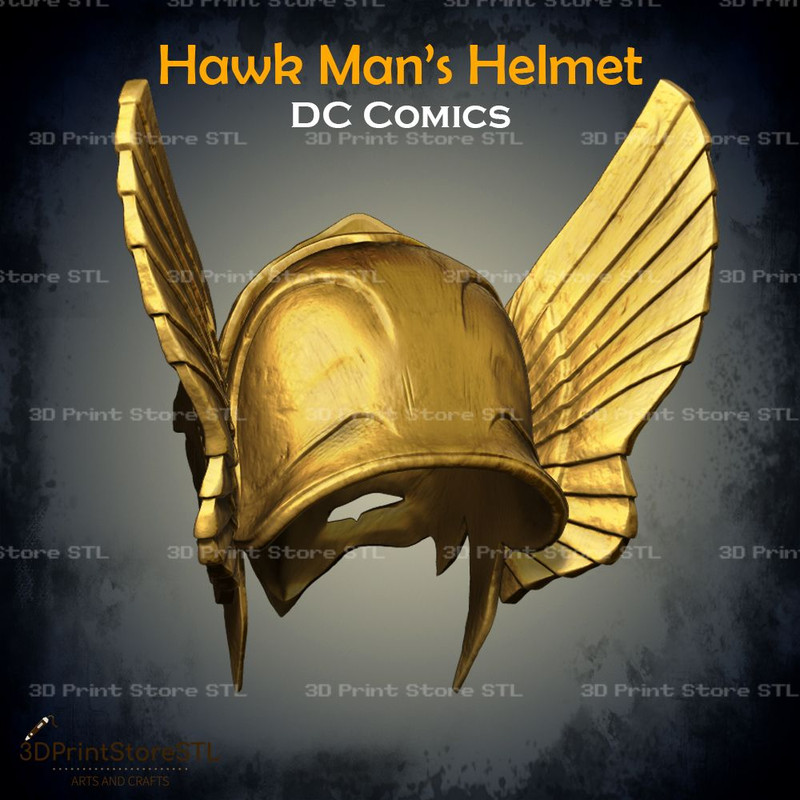 Hawkman Helmet Cosplay DC Comics STL File 3D Print Model 3