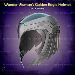 wonder woman golden eagle helmet cosplay dc - stl file 3d print model