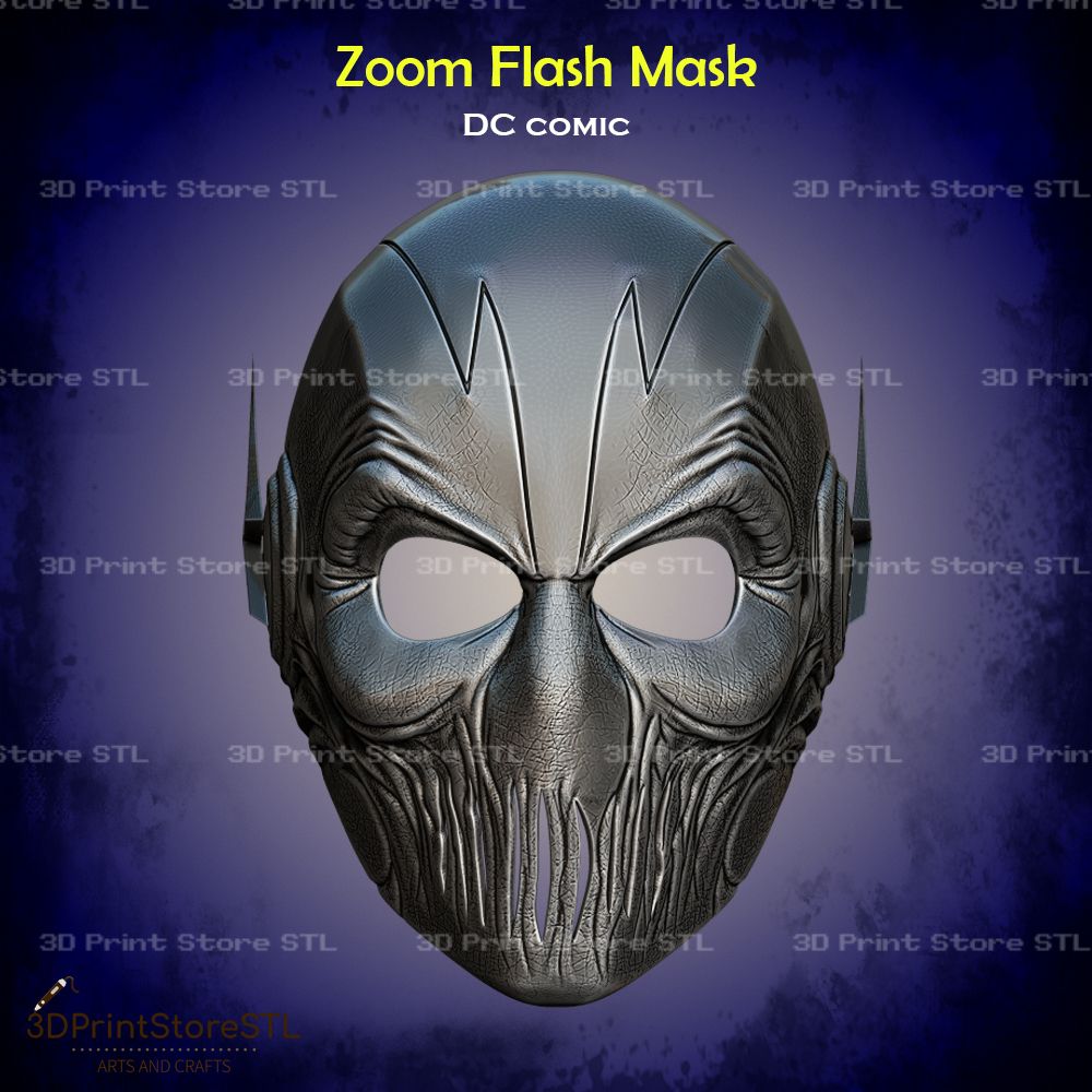 Zoom Flash Mask Cosplay DC STL File 3D Print Model 0