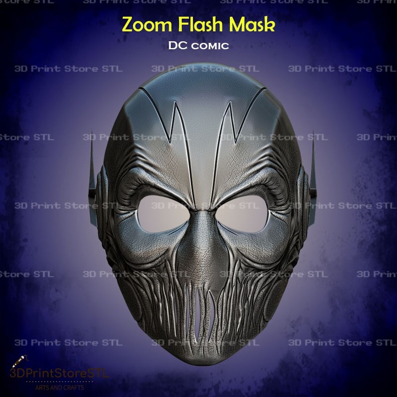 Zoom Flash Mask Cosplay DC STL File 3D Print Model 0