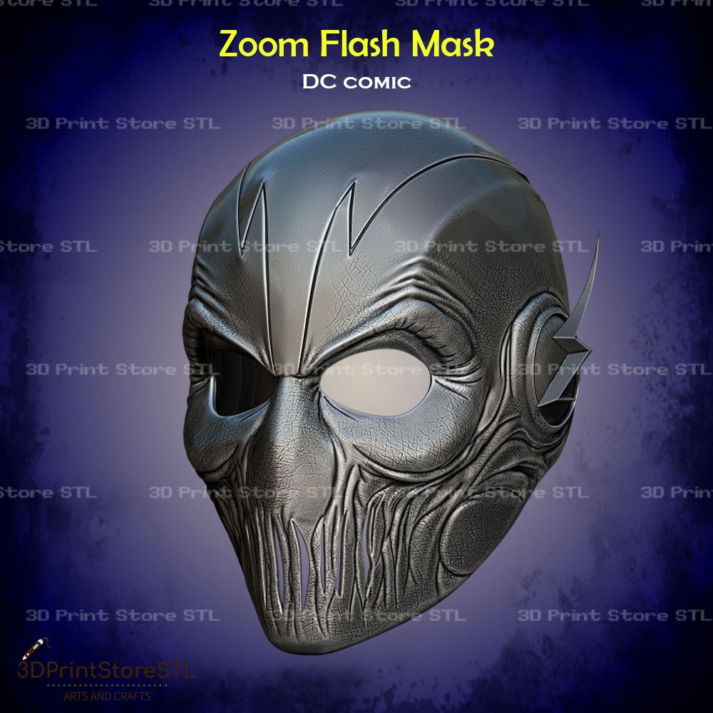 Zoom Flash Mask Cosplay DC STL File 3D Print Model 1