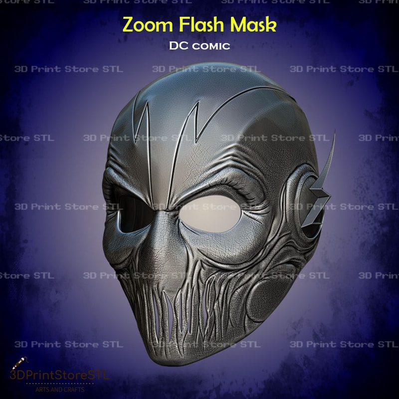 Zoom Flash Mask Cosplay DC STL File 3D Print Model 1