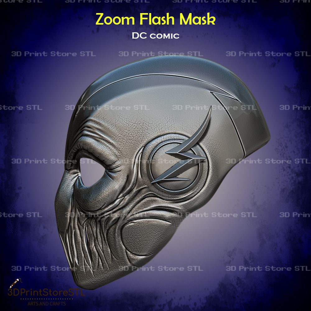 Zoom Flash Mask Cosplay DC STL File 3D Print Model 2