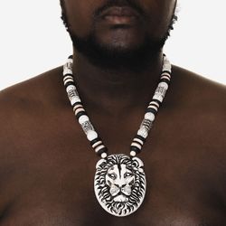 Shop African Leo men pendant necklaces, Lion astrology necklace, Men's jewelry