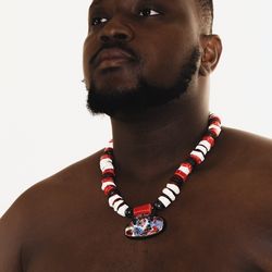 Stone Long Men's Pendant Necklace - Chunky Necklaces for Men - Unique Gifts For Him - African Men's Jewelry