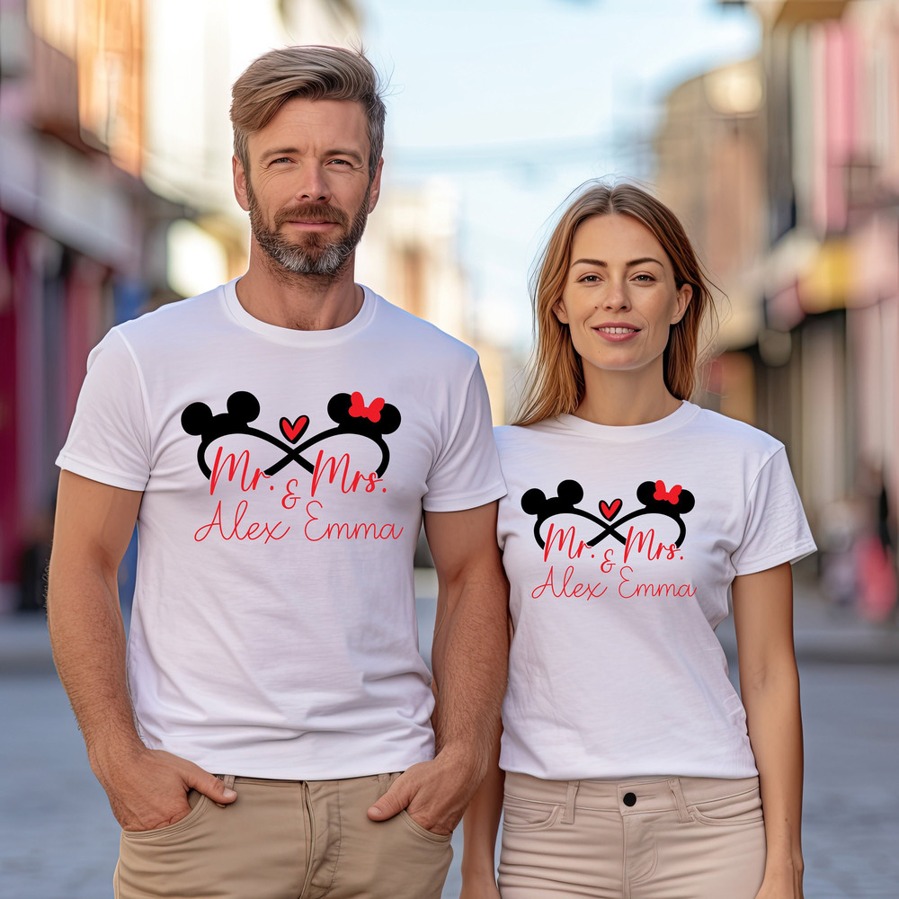 Couple Mr. Mrs. Minnie Mickey Valentine Shirt, Minnie Valentines Day Sweatshirt, Mickey Ears Love Hoodie, Disney Minnie Valentine Shirt.jpg